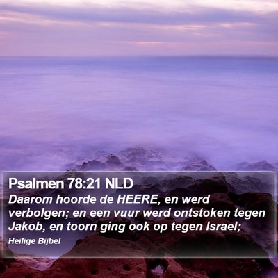 Psalmen 78:21 NLD Bible Verse Image