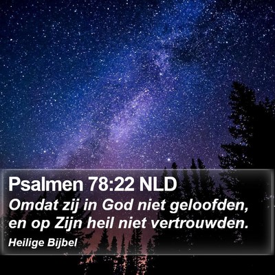 Psalmen 78:22 NLD Bible Verse Image