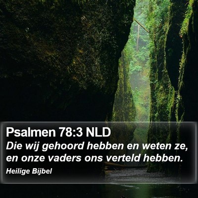 Psalmen 78:3 NLD Bible Verse Image