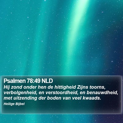 Psalmen 78:49 NLD Bible Verse Image