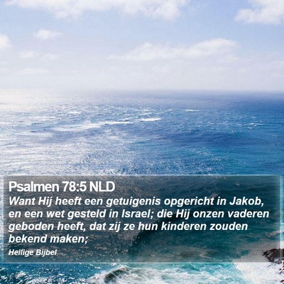Psalmen 78:5 NLD Bible Verse Image