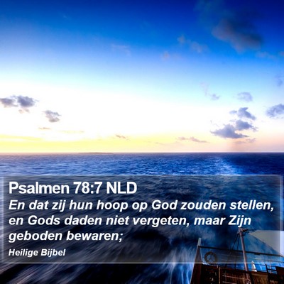 Psalmen 78:7 NLD Bible Verse Image
