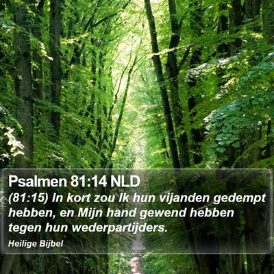 Psalmen 81:14 NLD Bible Verse Image
