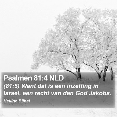 Psalmen 81:4 NLD Bible Verse Image