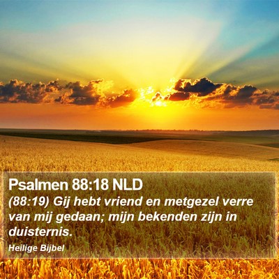 Psalmen 88:18 NLD Bible Verse Image