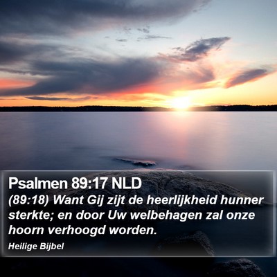 Psalmen 89:17 NLD Bible Verse Image