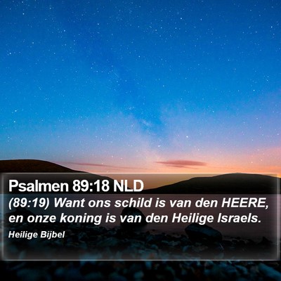 Psalmen 89:18 NLD Bible Verse Image