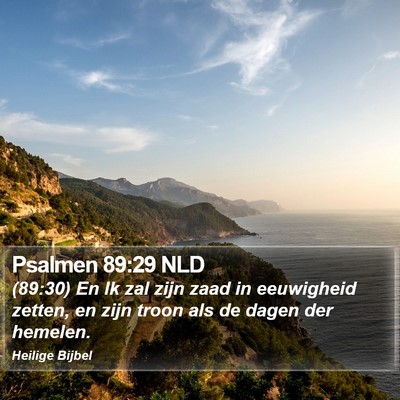 Psalmen 89:29 NLD Bible Verse Image