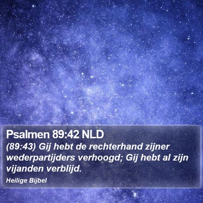 Psalmen 89:42 NLD Bible Verse Image