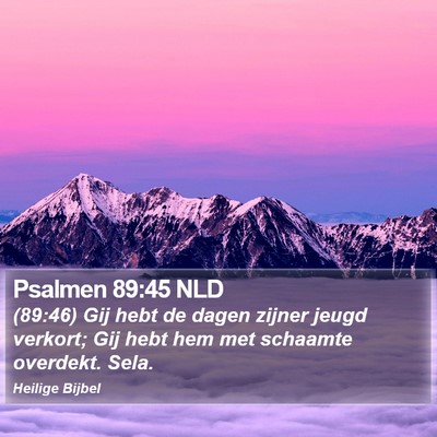 Psalmen 89:45 NLD Bible Verse Image