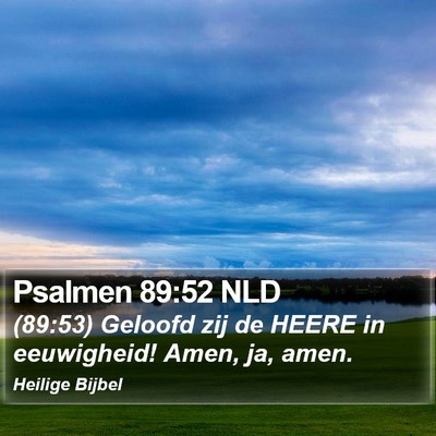 Psalmen 89:52 NLD Bible Verse Image