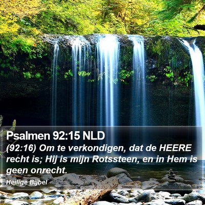 Psalmen 92:15 NLD Bible Verse Image