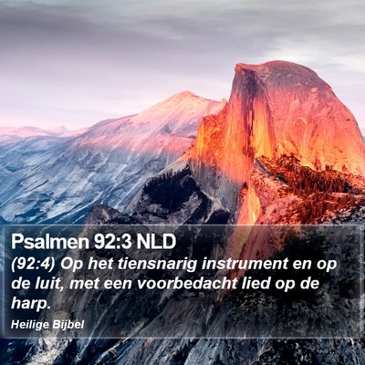 Psalmen 92:3 NLD Bible Verse Image