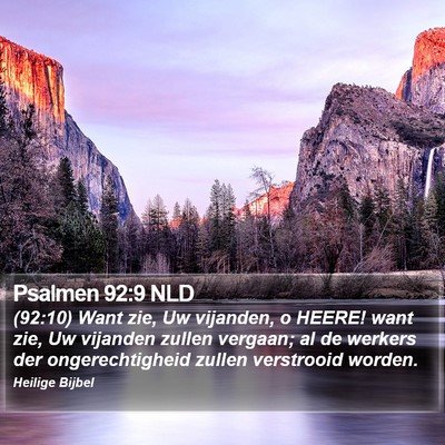 Psalmen 92:9 NLD Bible Verse Image