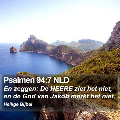 Psalmen 94:7 NLD Bible Verse Image