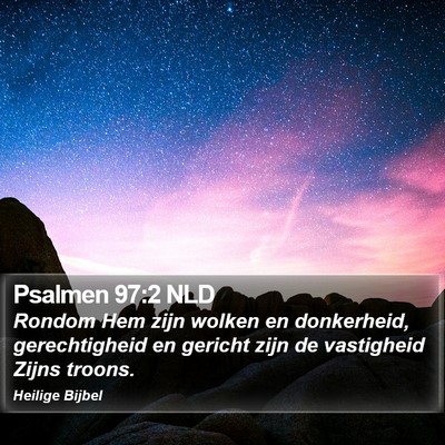 Psalmen 97:2 NLD Bible Verse Image
