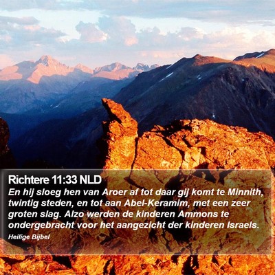 Richtere 11:33 NLD Bible Verse Image