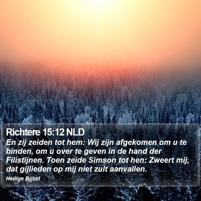 Richtere 15:12 NLD Bible Verse Image
