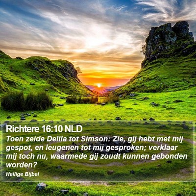 Richtere 16:10 NLD Bible Verse Image