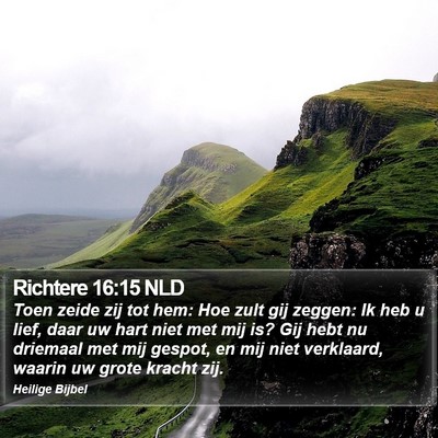 Richtere 16:15 NLD Bible Verse Image