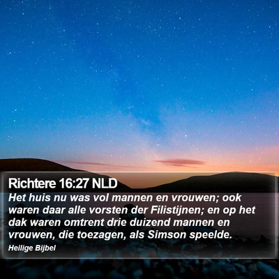 Richtere 16:27 NLD Bible Verse Image