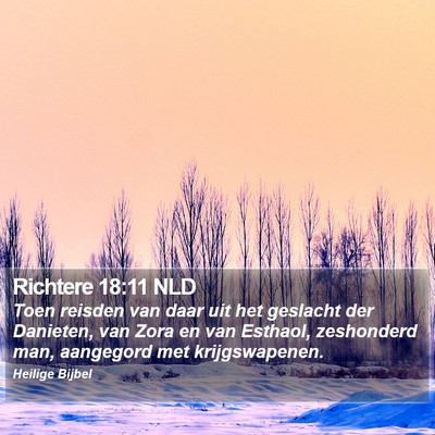 Richtere 18:11 NLD Bible Verse Image
