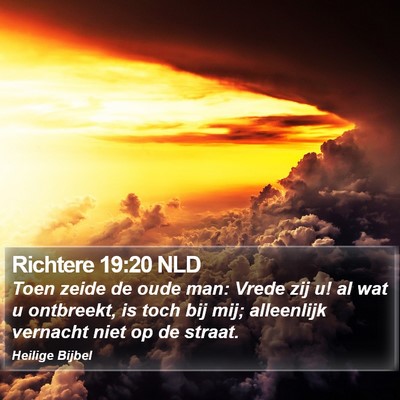 Richtere 19:20 NLD Bible Verse Image