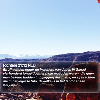 Richtere 21:12 NLD Bible Verse Image