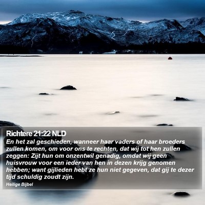 Richtere 21:22 NLD Bible Verse Image