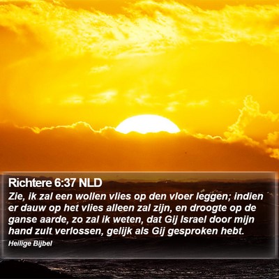 Richtere 6:37 NLD Bible Verse Image