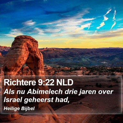 Richtere 9:22 NLD Bible Verse Image