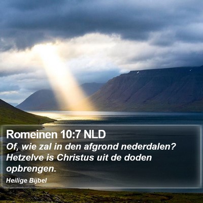 Romeinen 10:7 NLD Bible Verse Image