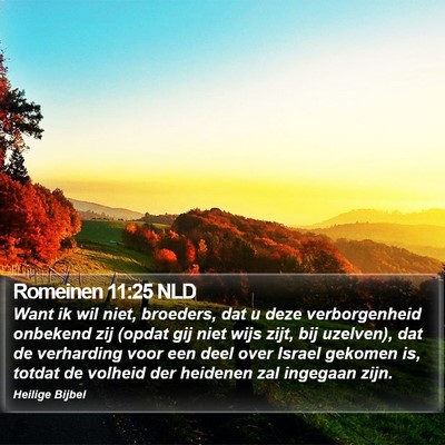 Romeinen 11:25 NLD Bible Verse Image