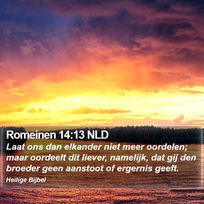 Romeinen 14:13 NLD Bible Verse Image