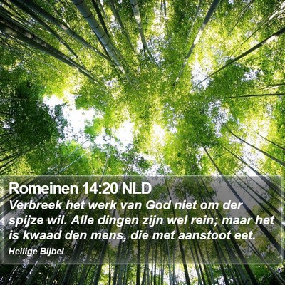 Romeinen 14:20 NLD Bible Verse Image
