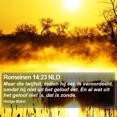 Romeinen 14:23 NLD Bible Verse Image