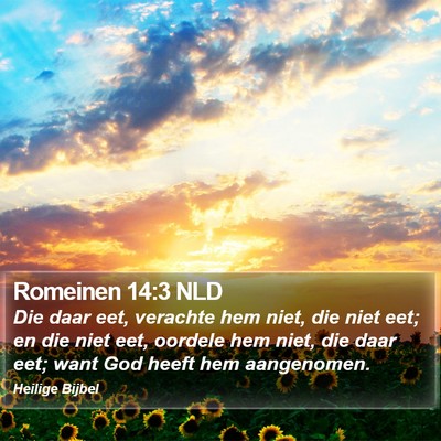 Romeinen 14:3 NLD Bible Verse Image
