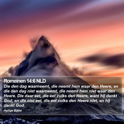 Romeinen 14:6 NLD Bible Verse Image