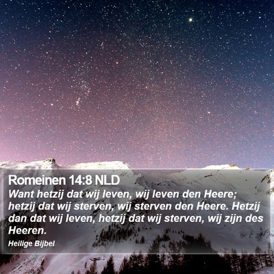Romeinen 14:8 NLD Bible Verse Image