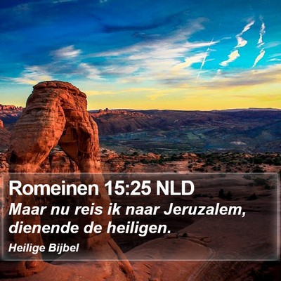 Romeinen 15:25 NLD Bible Verse Image