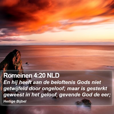 Romeinen 4:20 NLD Bible Verse Image