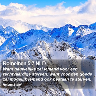 Romeinen 5:7 NLD Bible Verse Image