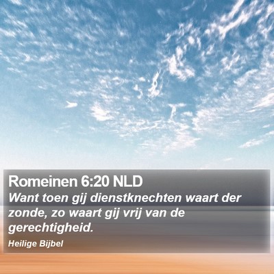 Romeinen 6:20 NLD Bible Verse Image