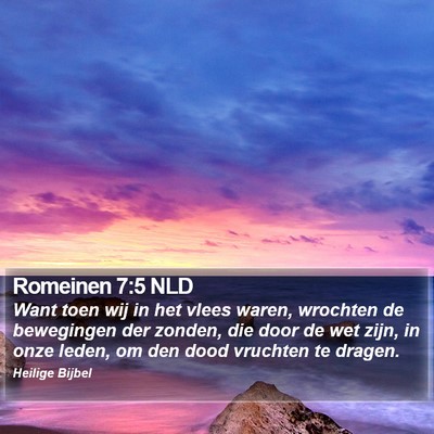Romeinen 7:5 NLD Bible Verse Image