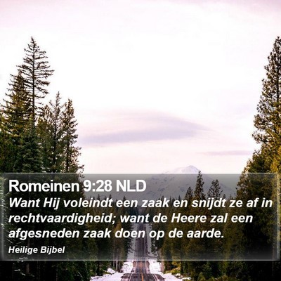 Romeinen 9:28 NLD Bible Verse Image