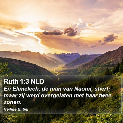 Ruth 1:3 NLD Bible Verse Image