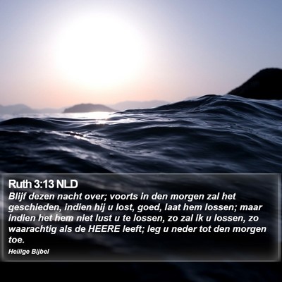 Ruth 3:13 NLD Bible Verse Image
