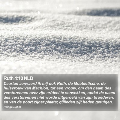 Ruth 4:10 NLD Bible Verse Image
