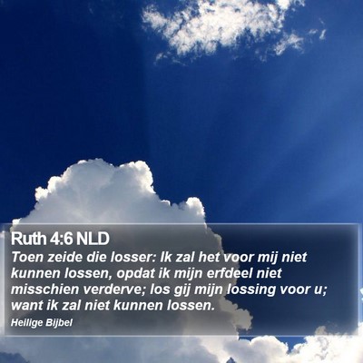 Ruth 4:6 NLD Bible Verse Image