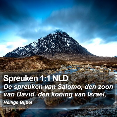 Spreuken 1:1 NLD Bible Verse Image